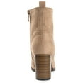 thumbnail image 4 of Journee Womens Baylor Lace Up Stacked Heel Booties, Widths Available, 4 of 10