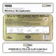 Pioneer Photo Albums 12x12 Top Loading Scrapbook Refills, White