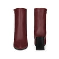 thumbnail image 5 of Unique Bargains Women's Pointed Toe Zipper Block Heels Ankle Boots, 5 of 5