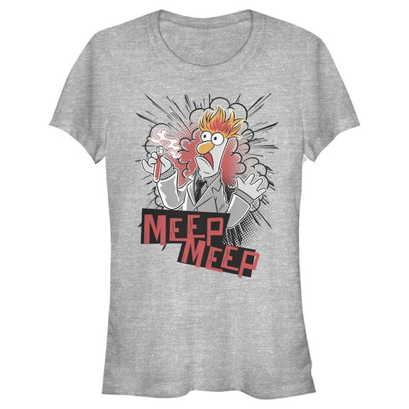 Junior's The Muppets Meep Meep Graphic Tee Athletic Heather Medium