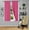 HOT PINK, variant on 1 Hot Pink panel rod pocket 100 % privacy foam lined window dressing light filtering curtain R64 size 35" wide X 63" length