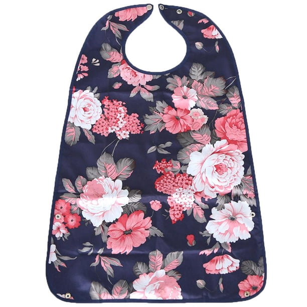 Baberos para Adultos para Comer, Delantal de Ropa Impermeable para Personas Mayores - Patrones Clásicos / Cuadros Par Macarena Babero para adultos