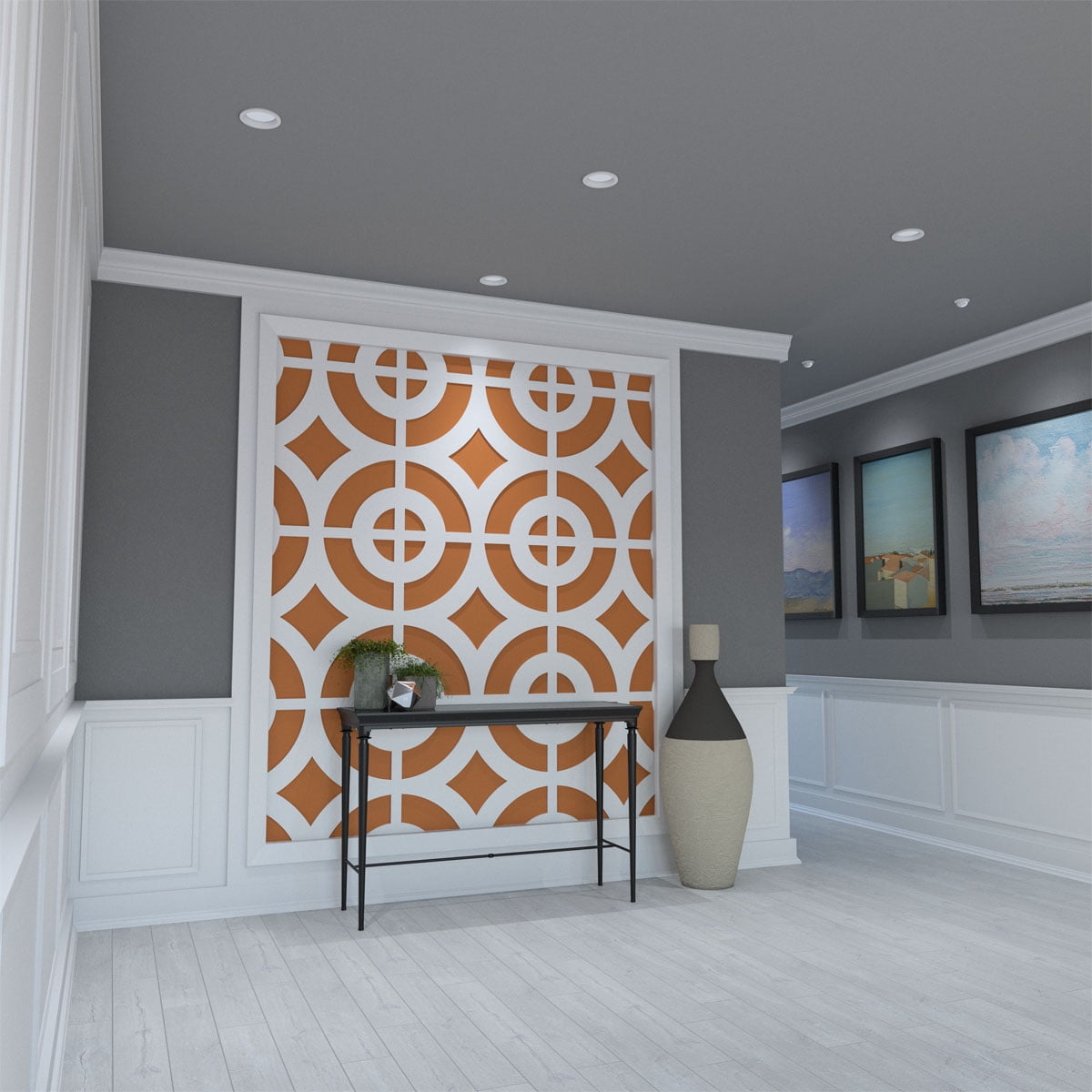 Large Sullivan Decorative Fretwork Wall Panels in Architectural Grade PVC