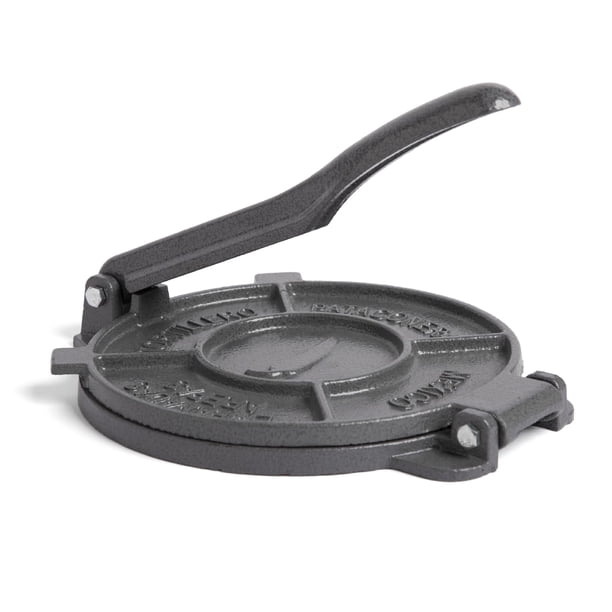 Prensa para tortillas Alpha Living - Máquina para hacer quesadillas de hierro fundido de 8 pulgadas - Prensa para hacer empanadas de alta resistencia - Máquina para hacer tortillas de hierro fundido p