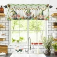 thumbnail image 3 of Christmas Green Valances for Windows Dwarf Elf Rod Pocket Curtain Valance Window Treatment Short Curtains for Kitchen Living Room, 54"x18", 3 of 5