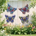 thumbnail image 6 of Metal Butterfly Wall Decor, 4 Pc Colorful Metal Wall Art, Hanging Wall Accents for Living Room Bedroom Outdoor Yard, 6 of 6