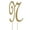 Gold N, variant on BalsaCircle Letter M Cake Topper 4.5" Gold Rhinestone Personalized Wedding Party Monogram Decorations