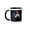 Black/White, variant on 3drose, Usa, California. Rooster on Fence., 11oz Mug