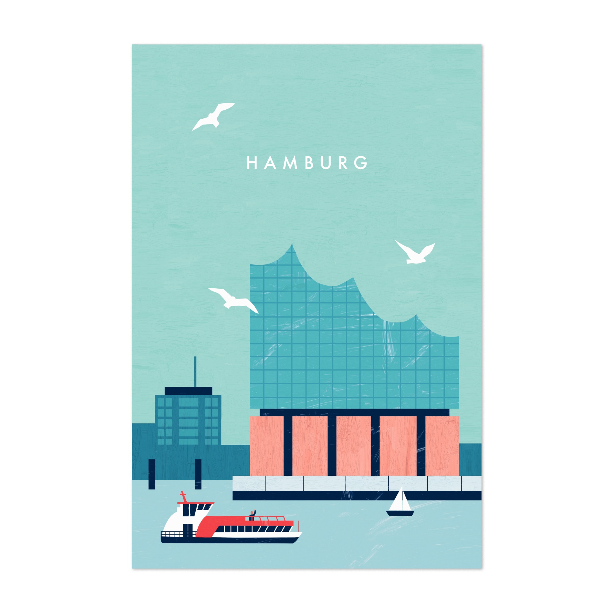 Home & Living Sustainable Hamburg Poster by Katinka Reinke Hamburg