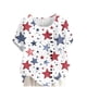 thumbnail image 1 of Vestidos Casuales Para Mujer, Blusas De Mujer De Moda Blusa informal de lino con botones y manga corta estampada para mujer, 1 of 4