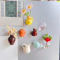 thumbnail image 4 of 8PCS Mini Vase Magnets for Fridges, Mini Ceramic Vase Refrigerator Magnets, 3D Flower Vase Cute Plant Vase Fridge Magnet, 4 of 4