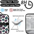 thumbnail image 4 of Purple and White Leopard Print Insulated Lunch Bag with Shoulder Strap and Bottle Holder,Bento School Lunch Bag Box,11x9.5x3.5 Inches, 4 of 5