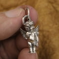 thumbnail image 6 of 925 Sterling Silver Lovely Angel God of Love Cupid Charms Little Pendant TA317 Large Size, 6 of 14
