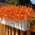 thumbnail image 5 of Scidweet Artificial Fall Flowers, 12 Bundles Autumn Fake Plants Outdoor Fall Decorations for Home Garden Porch Decor (Orange Eucalyptus), 5 of 6