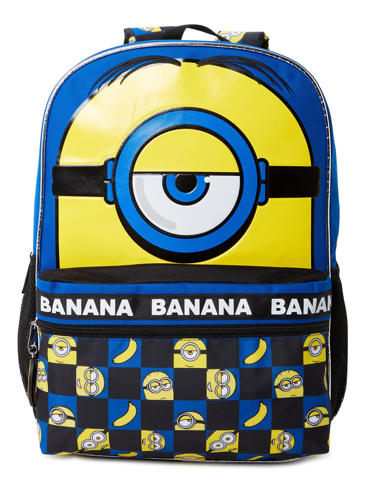 ik heb het gevonden Hechting De Alpen Despicable Me Minions Banana Kids' Backpack Blue Yellow Black - Walmart.com