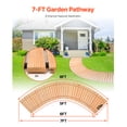 thumbnail image 2 of KFFKFF Wood-Based Garden Trail,7ft x 17in,Anti-Slip Arced Garden Strollway,Unfurl Cedar Exterior Stroll Path with Cable Link,Ornamental Grassland Stepping Stone for Rear Yard Plank Road Wedding Event, 2 of 9