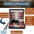 thumbnail image 2 of WE Games Magnetic Backgammon Set with Carrying Strap, Travel Size, Black/Red, 2 of 11