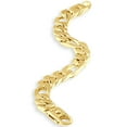 thumbnail image 3 of Pompeii Men's Heavy Figaro 14k Gold (90gram) or Platinum (145gram) 10mm Link Bracelet, 3 of 4