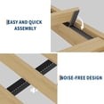 thumbnail image 6 of EastVita Boucle Upholstered King Bed Frame with Headboard LED Lights Charging Station 2 Tier Storage Shelves Platform Cream Easy Assembly No Box Spring Needed, 6 of 7