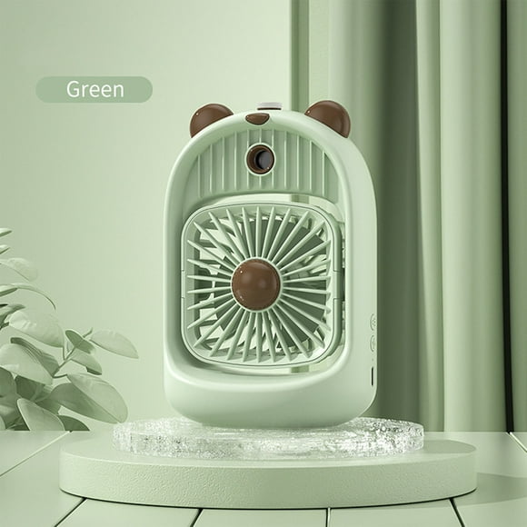 Xihbxyly Enfriador Evaporativo, Ventilador Alimentado Por Usb, 4 Velocidades Ajustables, Compacto y Portátil, Ideal para El Hogar o La Oficina, Enfriamiento Por Agua y Hielo, Funcionamiento Silencios
