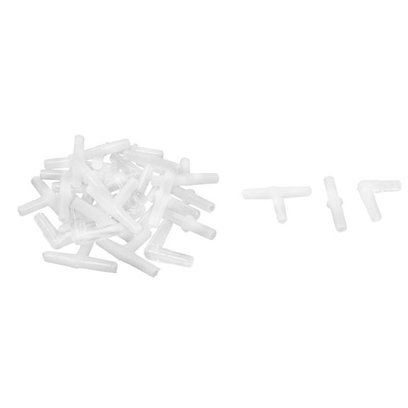 Unique Bargains 30Pcs Fish Tank Aquarium Air line Tube Hose Tubing Straight Joint Clear