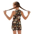thumbnail image 2 of Xoenoiee Mushroom Daisy Flower Print Swimsuit for Girls Teens 2 Piece Tummy Control Bathing Suit Tankini Set Tank Top with Shorts Blouson Swimwear, 8-9 Years, 2 of 7