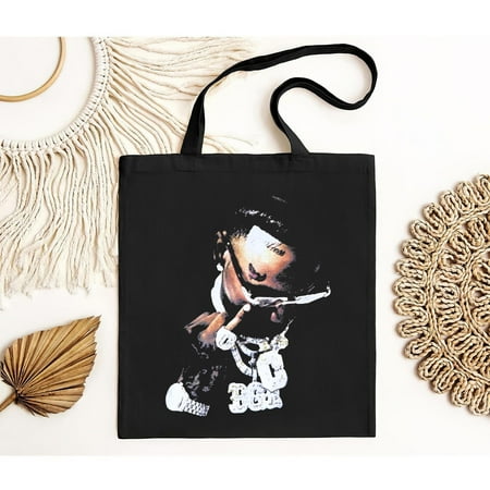 vintage Moneybagg Yo Bling Portrait Tote Bag-TH6683