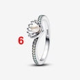 thumbnail image 4 of 925 Sterling Silver Princess Pearl Ring Women Finger Ring For Party Jewelry, 4 of 5