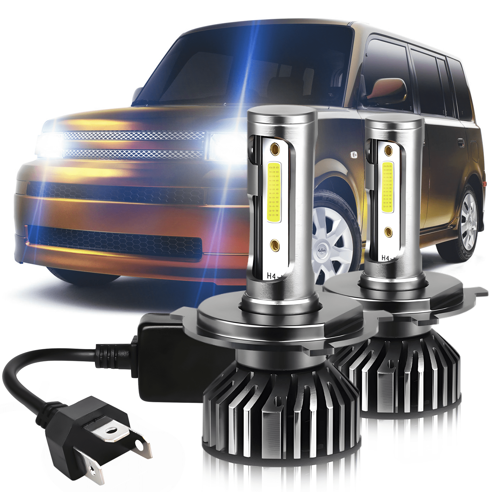 CHUSYYRAY 9005/HB3 & 9006/HB4 LED Headlight Bulbs Combo For Chevy Silverado 1500 1999-2006 - 6000K White, 4 Bulbs