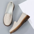 thumbnail image 6 of Eltusu Women Loafer Flat Shoes, Soft Breathable Round Toe No Slip Dress Shoes Beige Size 5.5-9, 6 of 8