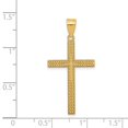 thumbnail image 3 of 14k Yellow Gold Diamond -Cut Latin Cross Pendant, 3 of 4