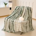 thumbnail image 2 of 100% Polyester Folded Winter Faux Fur Soft Faux Fur Rabbit Blanket for Home Decor 130*155CM 6, 2 of 5