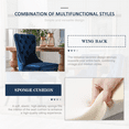thumbnail image 5 of LegaHome Velvet Dining Chairs Set of 4, High-end Upholstered Button Tufted Dining Chair with Nailhead Trim and Solid Wood Legs, Modern Padded Seat Accent Chairs, Kitchen Dining Chairs Set, Blue, 5 of 11