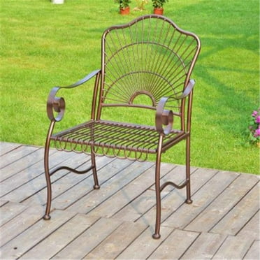 Sun Ray Iron Dining Chair, Bronze - Set of 2