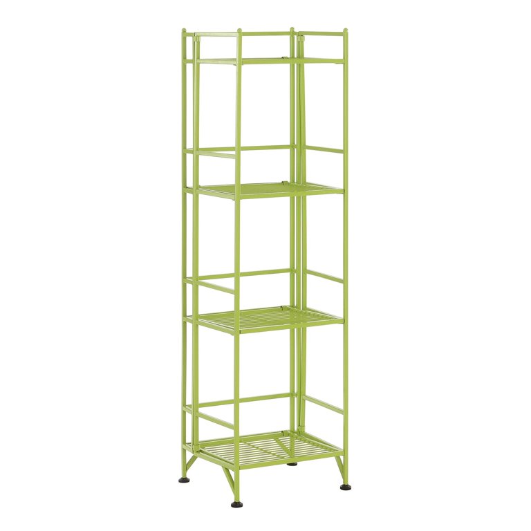 Convenience Concepts Xtra Storage 4 Tier Folding Metal Shelf, Lime