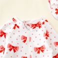 thumbnail image 5 of FYDUU Baby Girl One-Piece Swimsuit Toddler Bathing Suit Bow Print Zipper Long Sleeve Rash Guard Swimwear with Sun Hat Beach Outfit 18-24 Months, 5 of 9