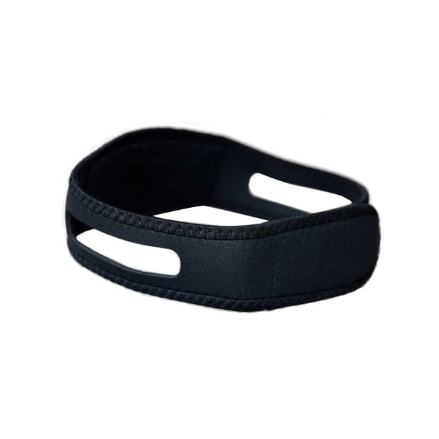 Minnieouse Correa de barbilla de goma Reemplazo portátil Color sólido Universal Unisex Fijación Correas antironquidos Suministros de salud Suministros de ortodoncia Negro
