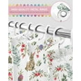 thumbnail image 4 of Easter Shower Curtain Bunny Spring Flowers Shower Curtains for Bathroom Decor Green Eucalyptus Leaf Plant Bath Curtains Sets for Spring Easter Bathroom Decor Fabric Waterproof Extra Long 72" X 84", 4 of 5