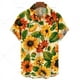 thumbnail image 5 of Camisas hawaianas para hombre, camisas con estampado de girasol en 3D para hombre, blusas de manga corta a la moda de talla grande, ropa para hombre, 5 of 5