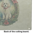 thumbnail image 4 of Poodle Christmas Flowers Glass Cutting Board 12 in x 15 in, 4 of 5