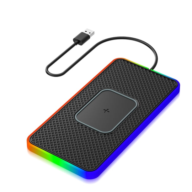 Cargador inalámbrico de teléfono móvil para coche con luz de ambiente luminosa adecuado para Mercedes-Benz, BMW, Audi, Feng, Honda, Volkswagen y Apple
