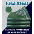 thumbnail image 4 of Tandhan Star Olive Green 150GSM/6MILS Tough Weather Resistant Heavy Duty 20' x 20' Tarp, 1 Piece, 4 of 5