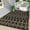 PPDD06-black&brown, variant on DEORAB Outdoor Rugs Waterproof Plastic Straw Mat 6'x9' Reversible for RV Patio Deck Beach Black & White