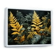 thumbnail image 2 of Designart "Golden Oasis Yellow Ferns" Floral Floater Framed Wall Art Living Room, 2 of 7