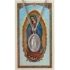 Pewter Our Lady of Guadalupe Spanish Medal with Laminated Holy Card, 1 1/16 Inch