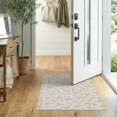thumbnail image 2 of ODIKA 2'x3' Beige Cream Pixelated Geometric Abstract Washable Throw Rug Contemporary Digital Mosaic Interlocking Shapes for Hallway, Study Room, Non-Slip Low Profile, Flatwoven, 2 of 7