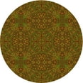 thumbnail image 1 of Ahgly Tapis Rond Lavable en Machine Intérieur Transitionnel Rouge Brun, 5 Pieds Rond, 1 of 7