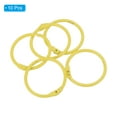 thumbnail image 3 of 1 Inch Loose Leaf Binder Rings Metal Colorful DIY Keychain for Index Card Scrapbooks, Yellow, 10 Pack, 3 of 5