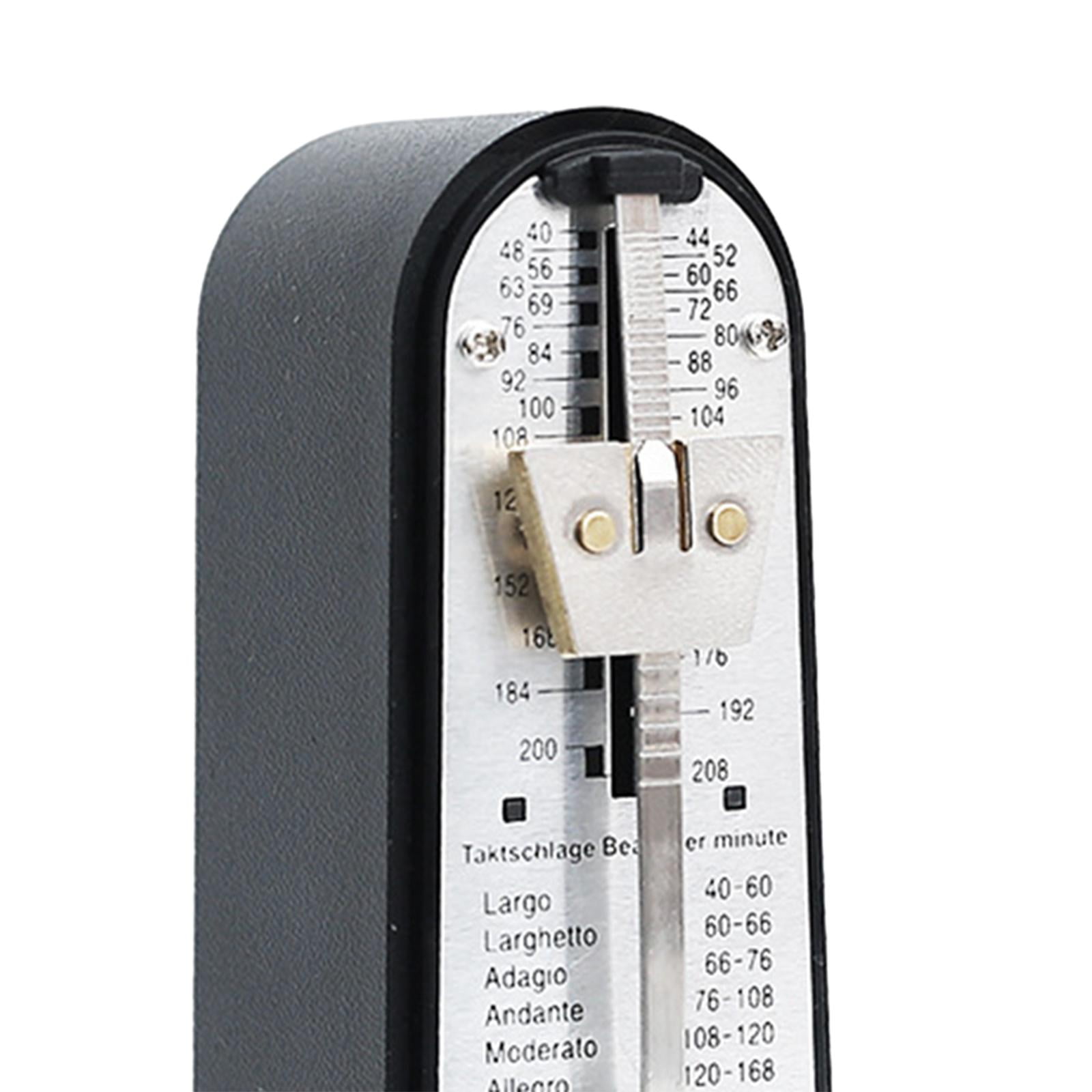 Mechanical Metronome Metal High Precision Loud Sound for Drums Piano Ukulele Black