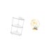 thumbnail image 5 of Mesa esquinera moderna con hojas escalonadas y estante de hierro para figuras, ideal para habitación, oficina, dormitorio y como adorno decorativo., 5 of 8